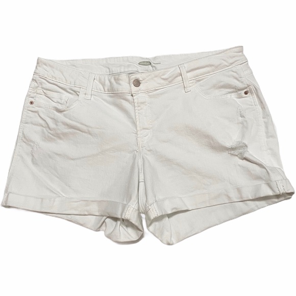 Old Navy Pants - Old Navy Boyfriend White Denim Shorts